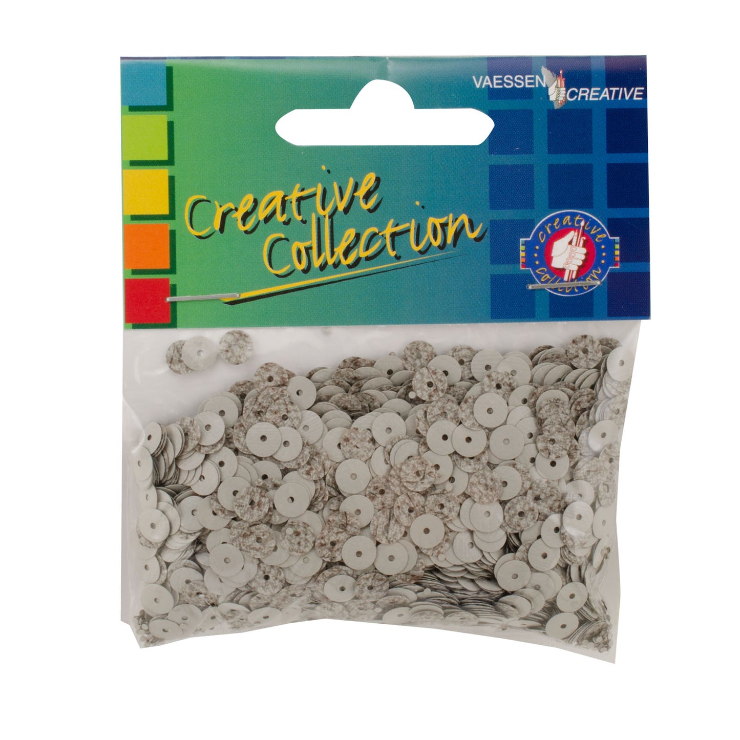 Vaessen creative • Pailletten Eco 6mm 20g Mittelgrau