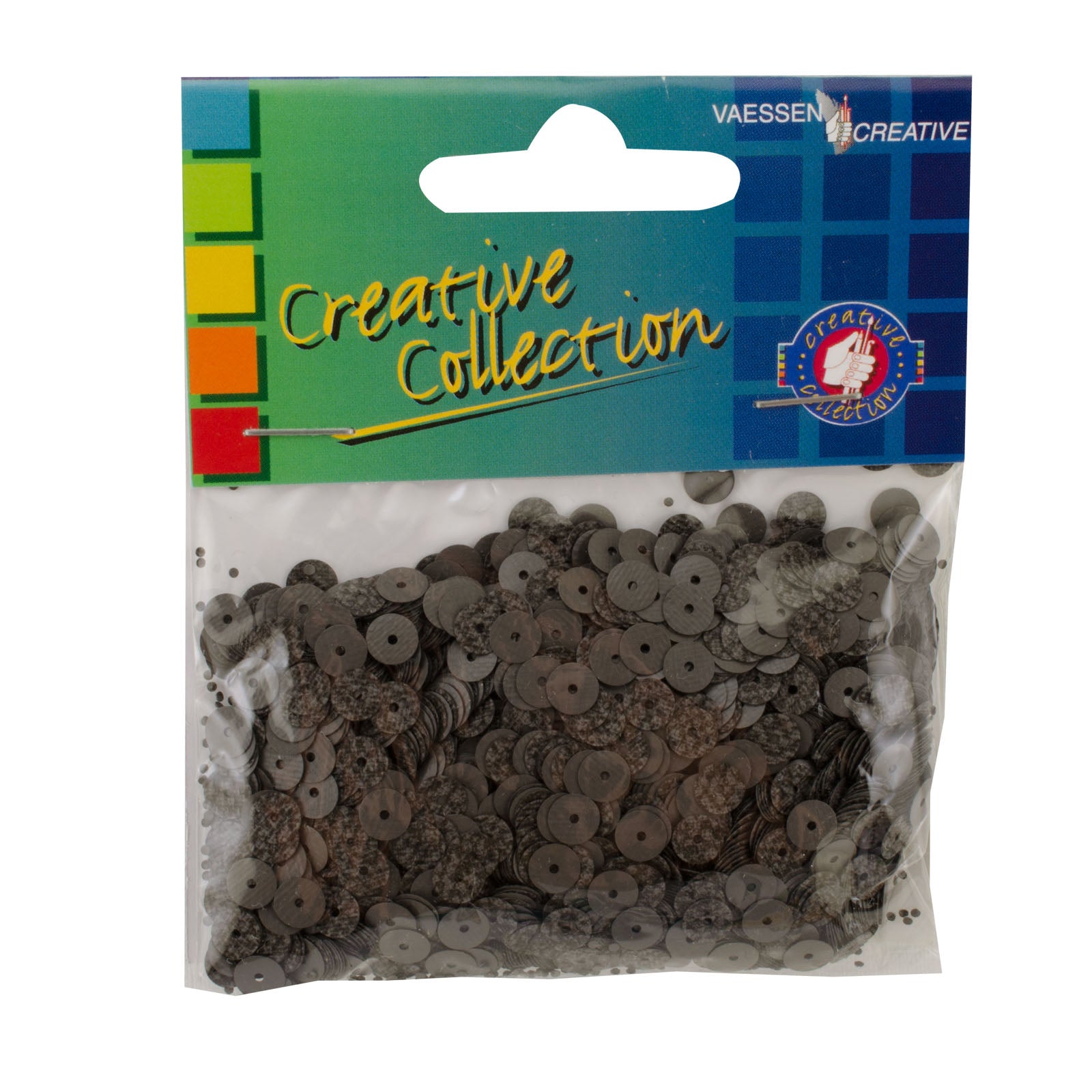 Vaessen creative • Pailletten Eco 6mm 20g dunkelgrau