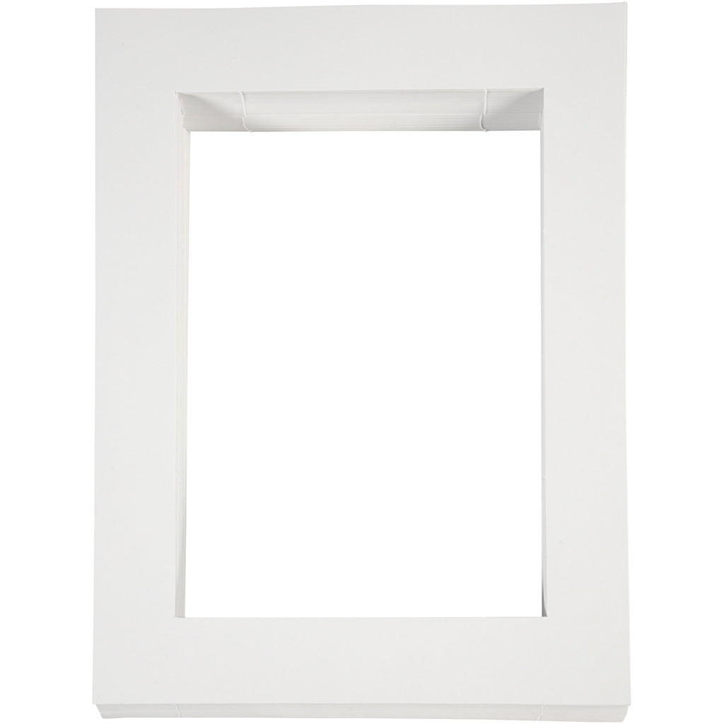 Creativ Company Passepartoutrahmen, A4, Größe 28,5x37 cm, 500 gr, weiß, 100 Stück 1 Karton