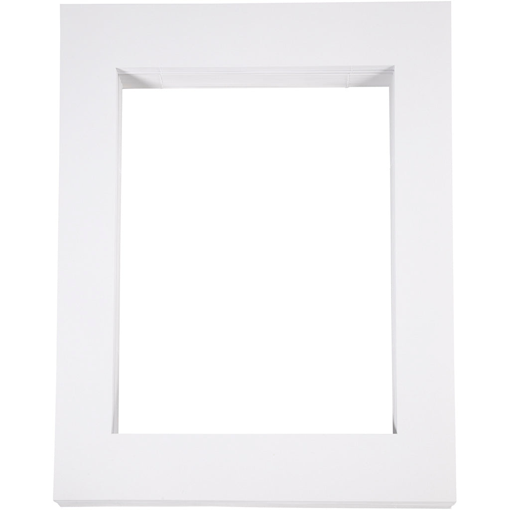 Creativ Company Passepartoutrahmen, A3, Größe 40x50 cm, 500 gr, weiß, 100 Stück 1 Karton