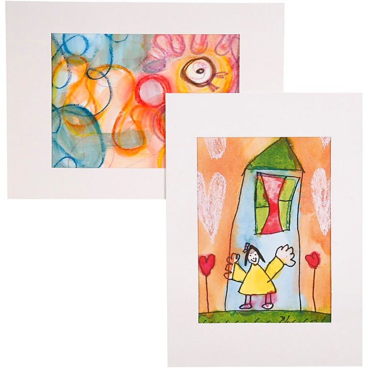 Creativ Company Passepartoutrahmen, Größe 19,8x28 cm, 500 g, weiß, 100 Stück 1 Karton