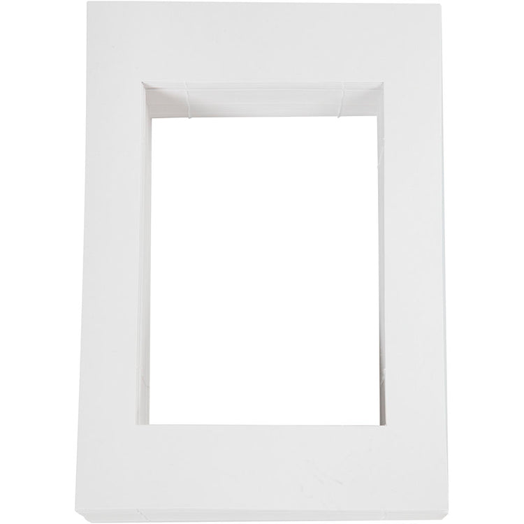 Creativ Company Passepartoutrahmen, Größe 19,8x28 cm, 500 g, weiß, 100 Stück 1 Karton