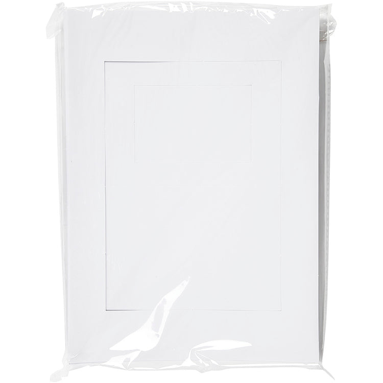 Creativ Company Passepartoutrahmen, Größe A4+A6, 230 g, weiß, 2x60 Stück 1 Karton