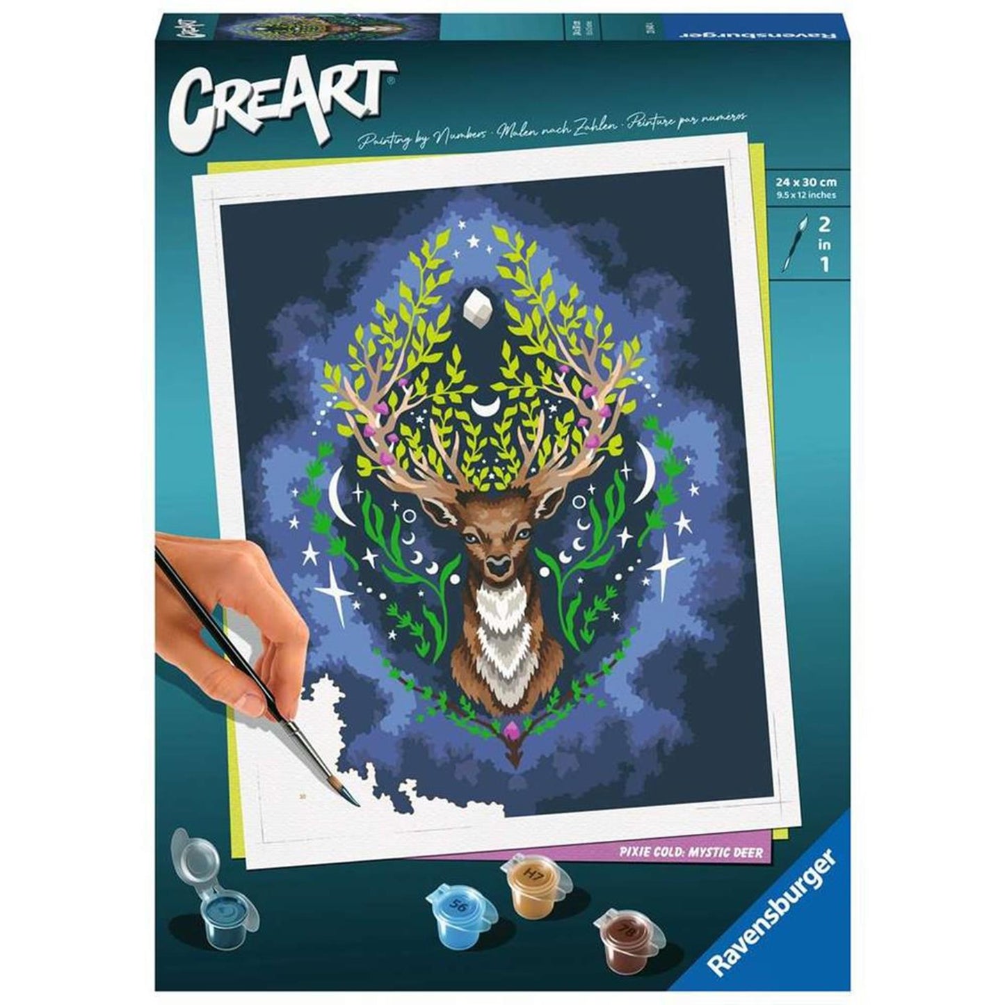 Ravensburger Kreart Gemälde auf Song Pixie Cold: Mystic Deer