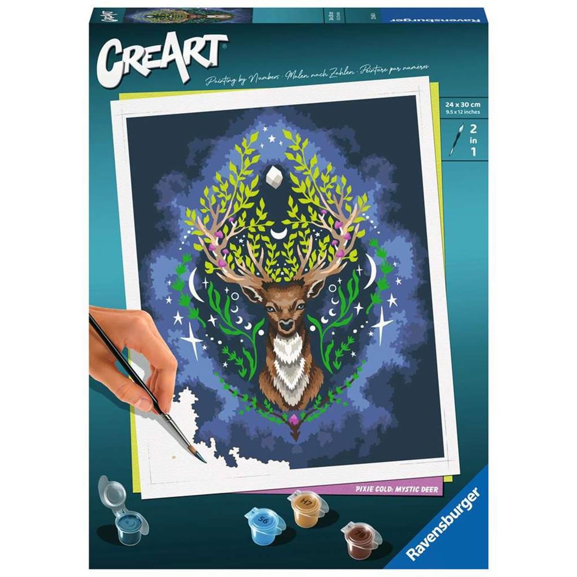 Ravensburger Kreart Gemälde auf Song Pixie Cold: Mystic Deer