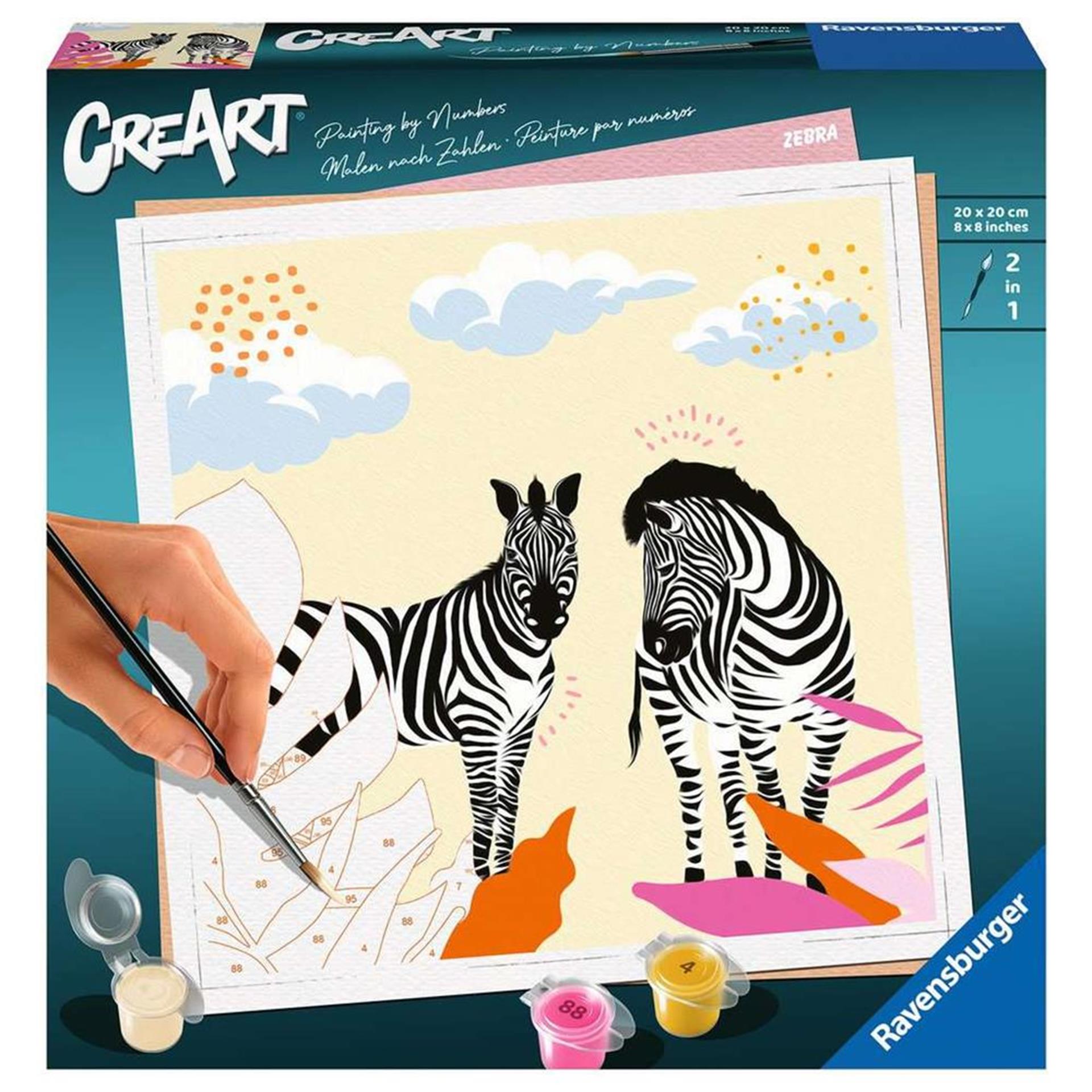 Gemälde nach Zahl Zebra