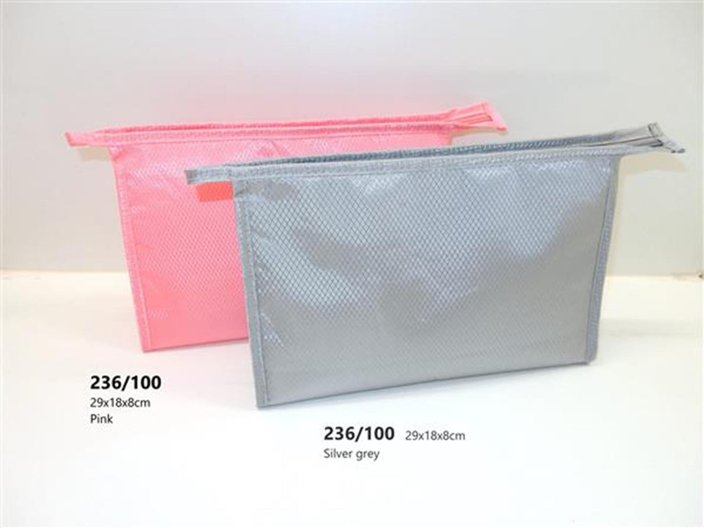 Kulturbeutel rosa oder silber 29x19x8cm