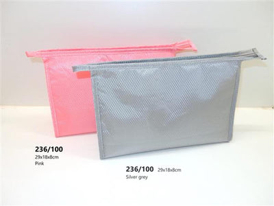 Kulturbeutel rosa oder silber 29x19x8cm