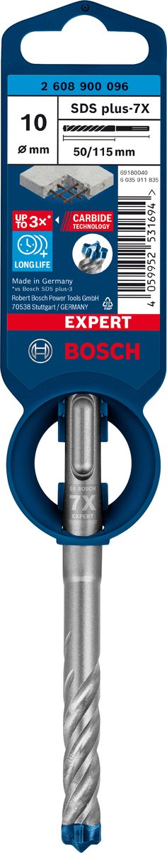 Bosch Expert SDS Plus-7x Schlagbohrmaschine 10 x 50 x 115 mm