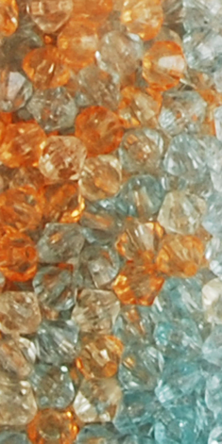 Markenlose Acryl-Diamantperlen, 4 mm, 17 g, sortiert
