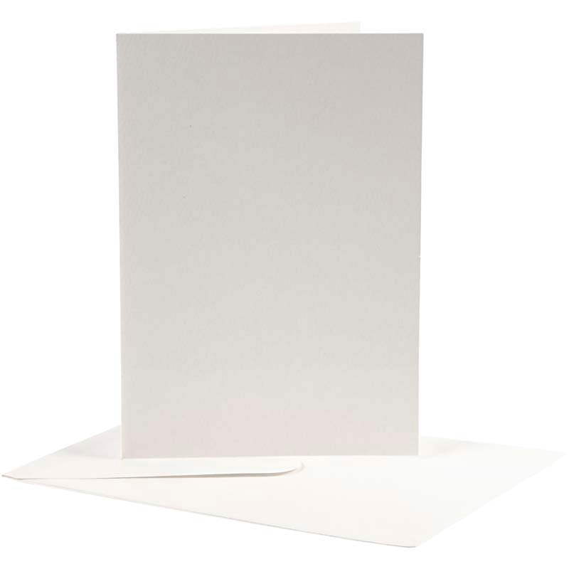 Creativ-Firmenkarten und Umschläge, Kartengröße 12,5 x 17,5 cm, Umschlaggröße 14 x 19 cm, gebrochenes Weiß, 10er-Set 1 Box