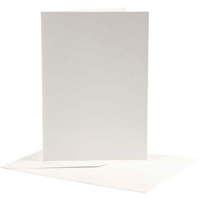 Creativ-Firmenkarten und Umschläge, Kartengröße 12,5 x 17,5 cm, Umschlaggröße 14 x 19 cm, gebrochenes Weiß, 10er-Set 1 Box