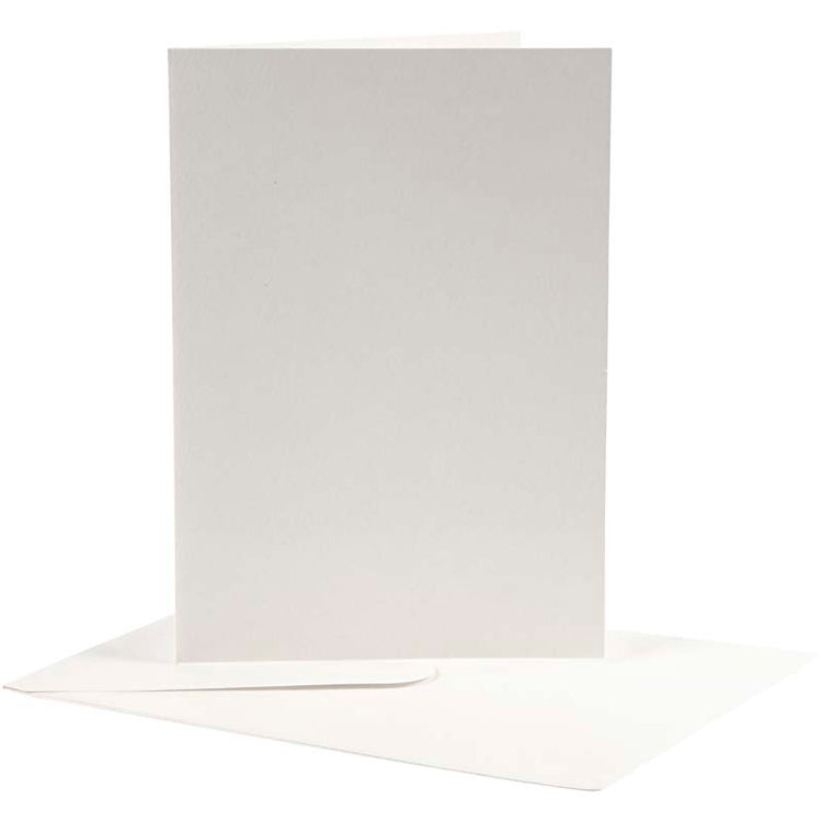 Creativ-Firmenkarten und Umschläge, Kartengröße 12,5 x 17,5 cm, Umschlaggröße 14 x 19 cm, gebrochenes Weiß, 10er-Set 1 Box