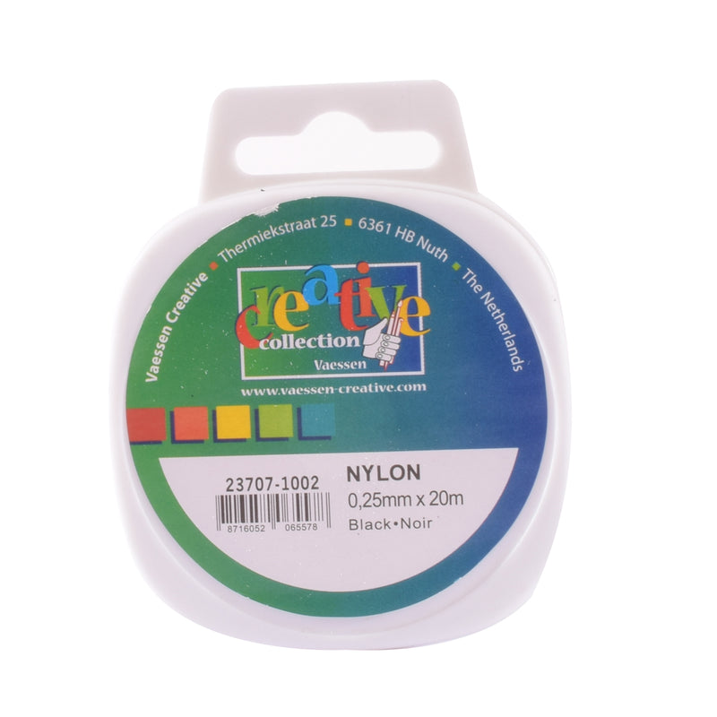 Vaessen creative • Nylonfaden 0,25 mm x 20 m schwarz