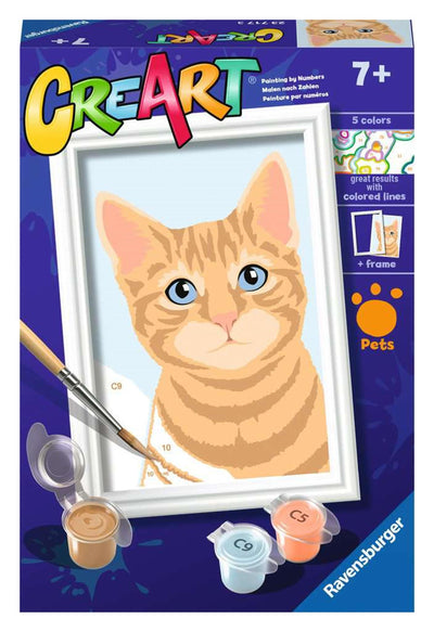 Ravensburger Kreart Gemälde auf Nummer Oranje Tabby