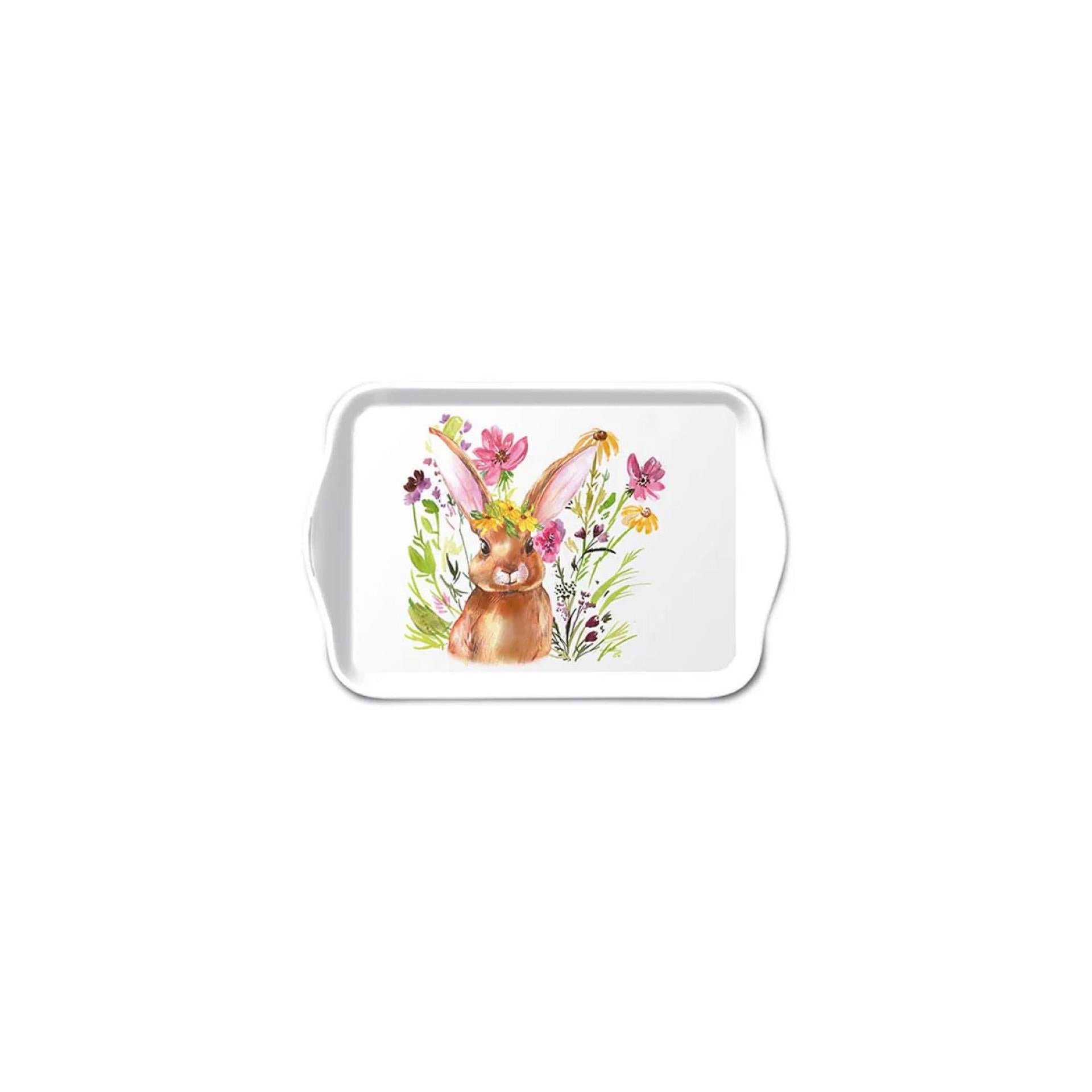Ambiente Tablett Melamin 13x21cm Mädchen Hase