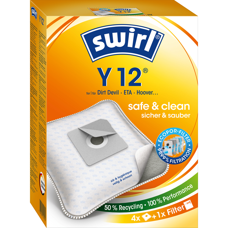 Strudel? 1069534 – Swirl Staubsaugerbeutel Y12 4 MP + | 3 Stück