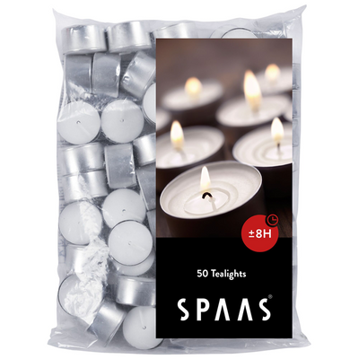 Spaas 1059745 - Teelichter 8h Beutel 50 Stück | 5 Stück