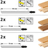 Wolfcraft-Stichsägeblatt-Set | 12-teilig | t-schaft | 1 Satz - 2377000