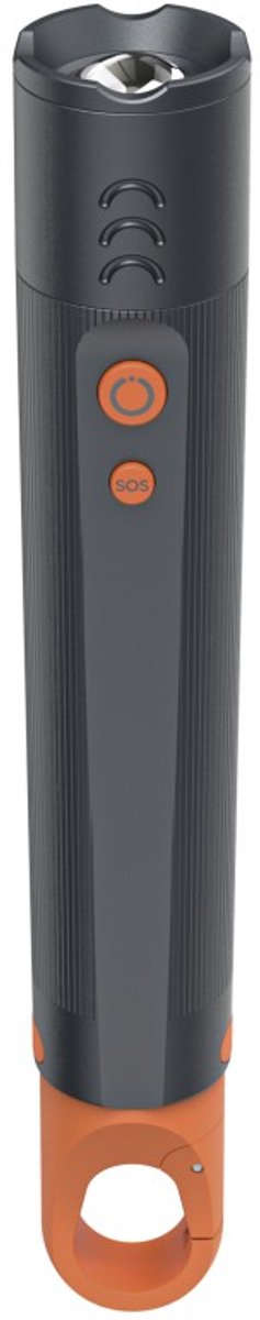 Hama Taschenlampe - flx600 - 600lm - inkl. 3x AAA-Batterien - Aluminium - 4 Positionen + SOS - Zoom - Karabiner - Schwarz