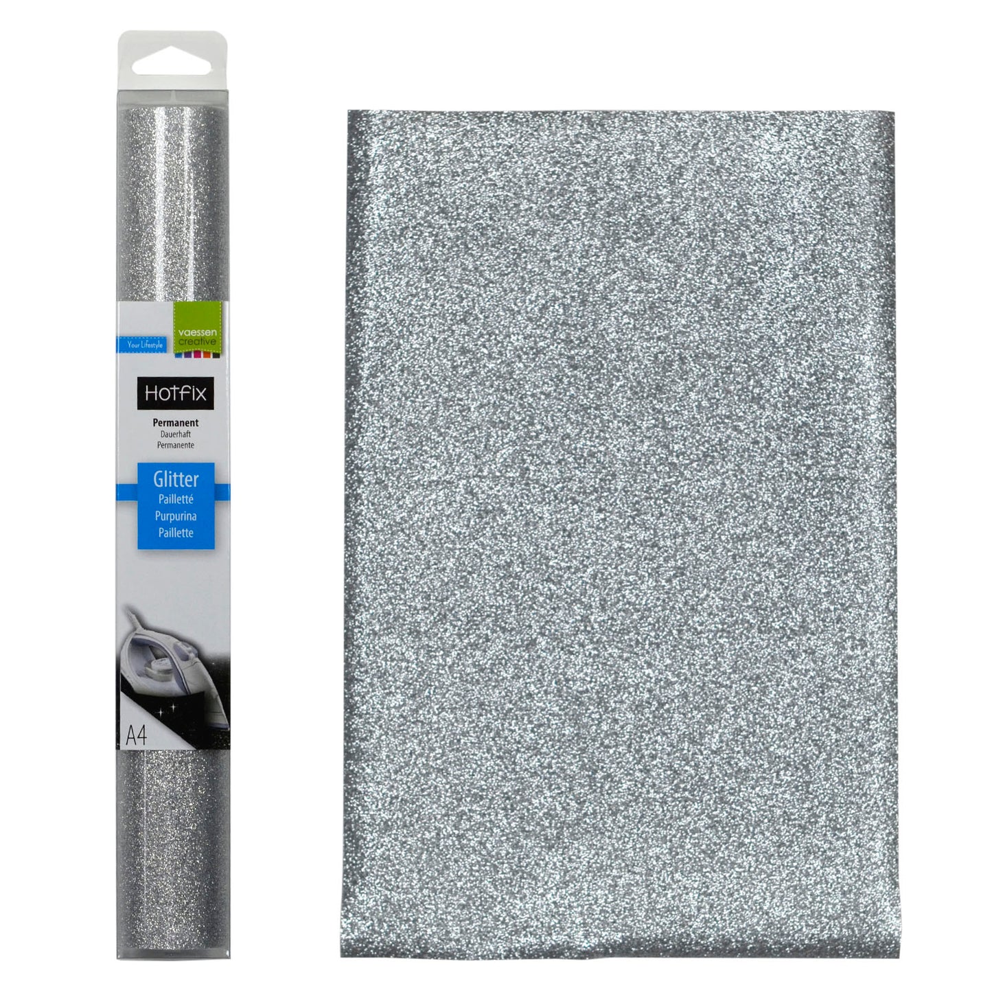 Vaessen Creative • Glitzer Flex A4 Silber