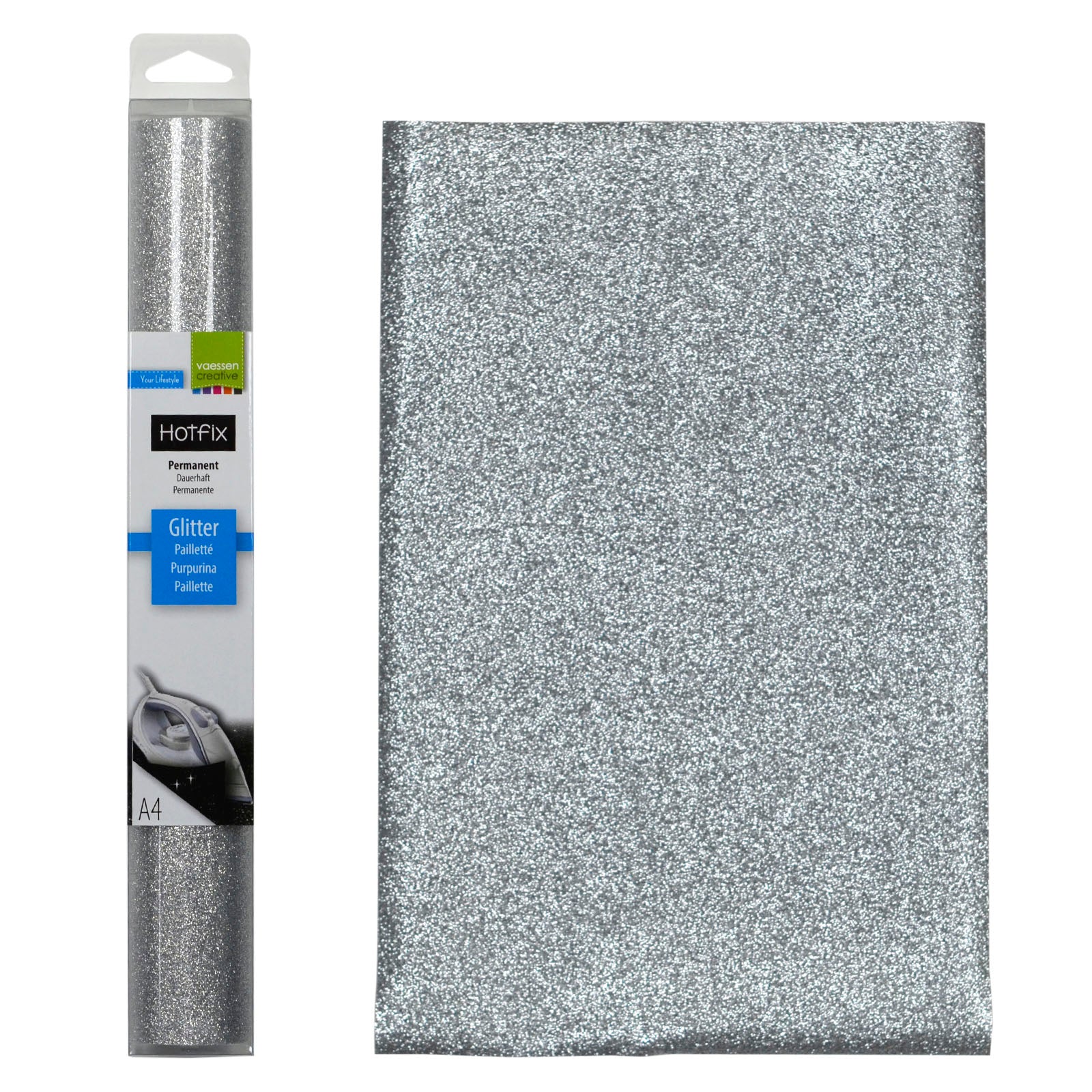 Vaessen Creative • Glitzer Flex A4 Silber