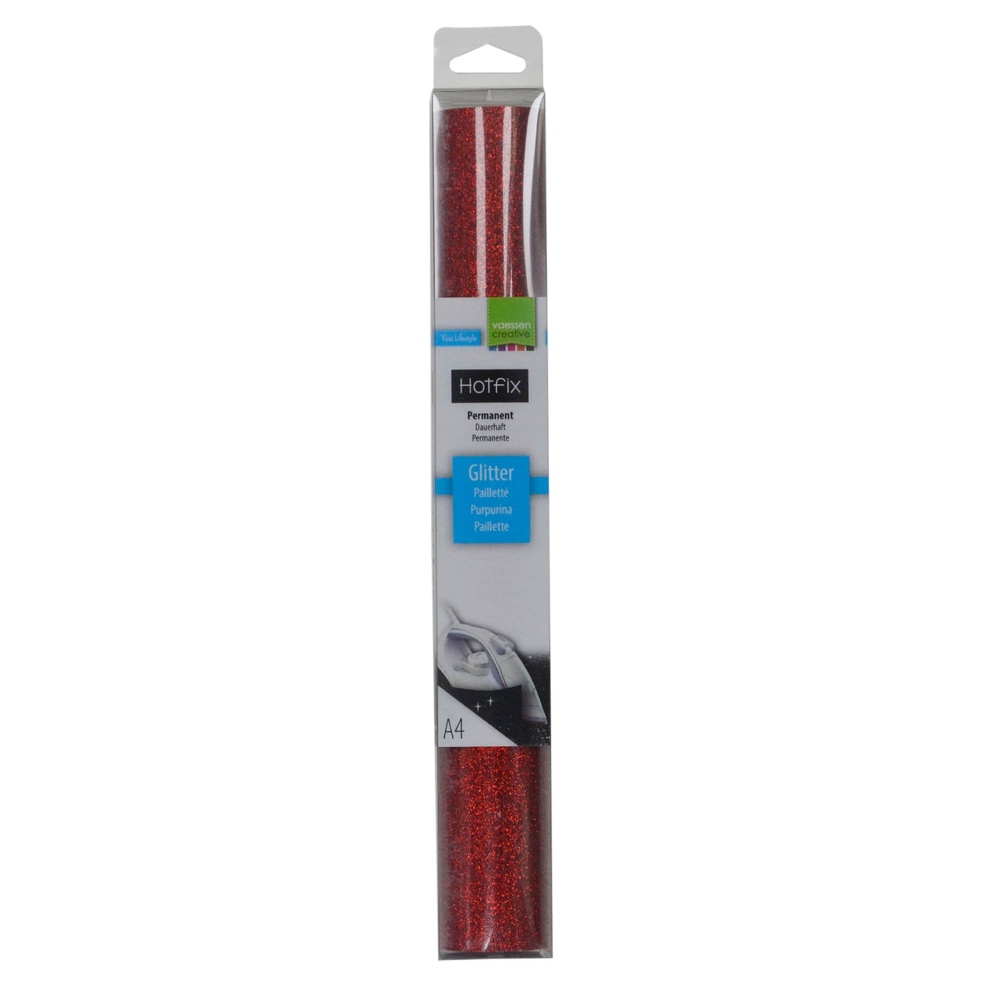 Vaessen creative • Glitzer Flex A4 rot