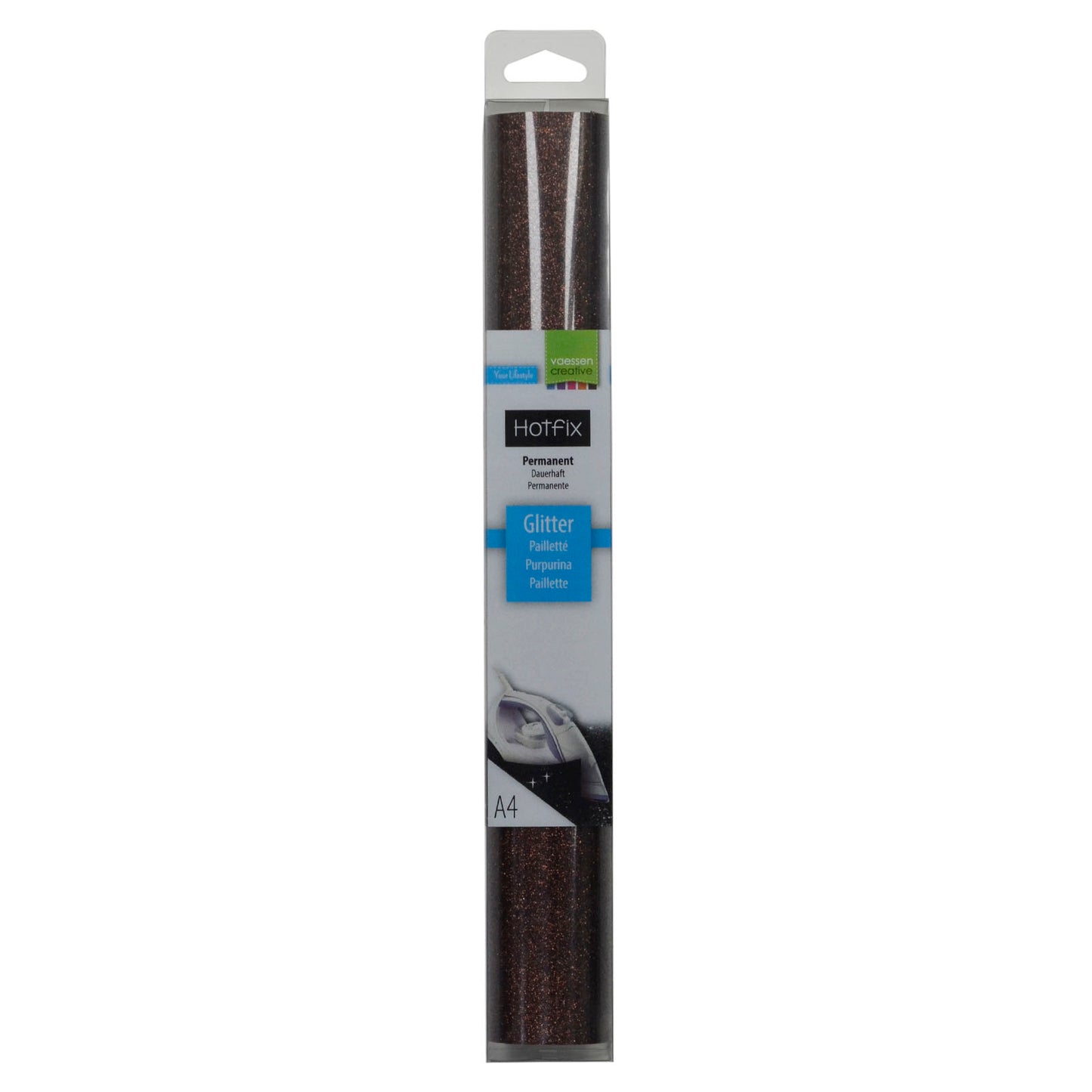 Vaessen creative • Glitzer Flex A4 braun