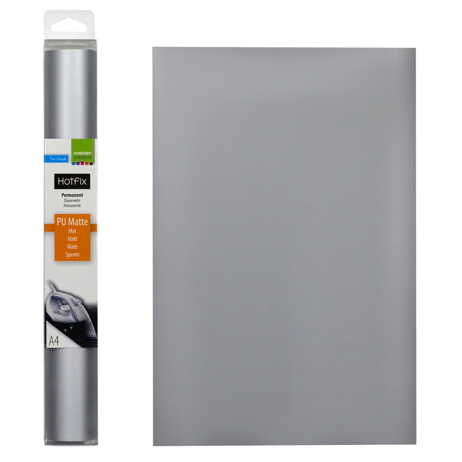 Vaessen creative • Flexfolie PU matt A4 Silber