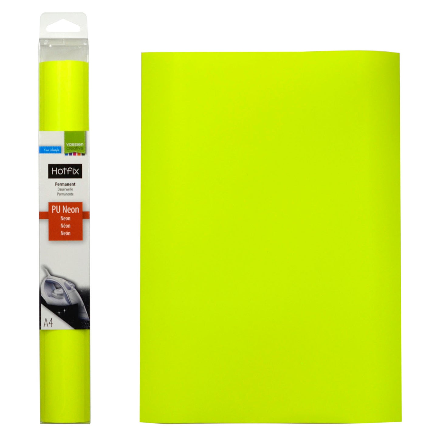 Vaessen creative • Flexfolie PU Neon A4 Gelb
