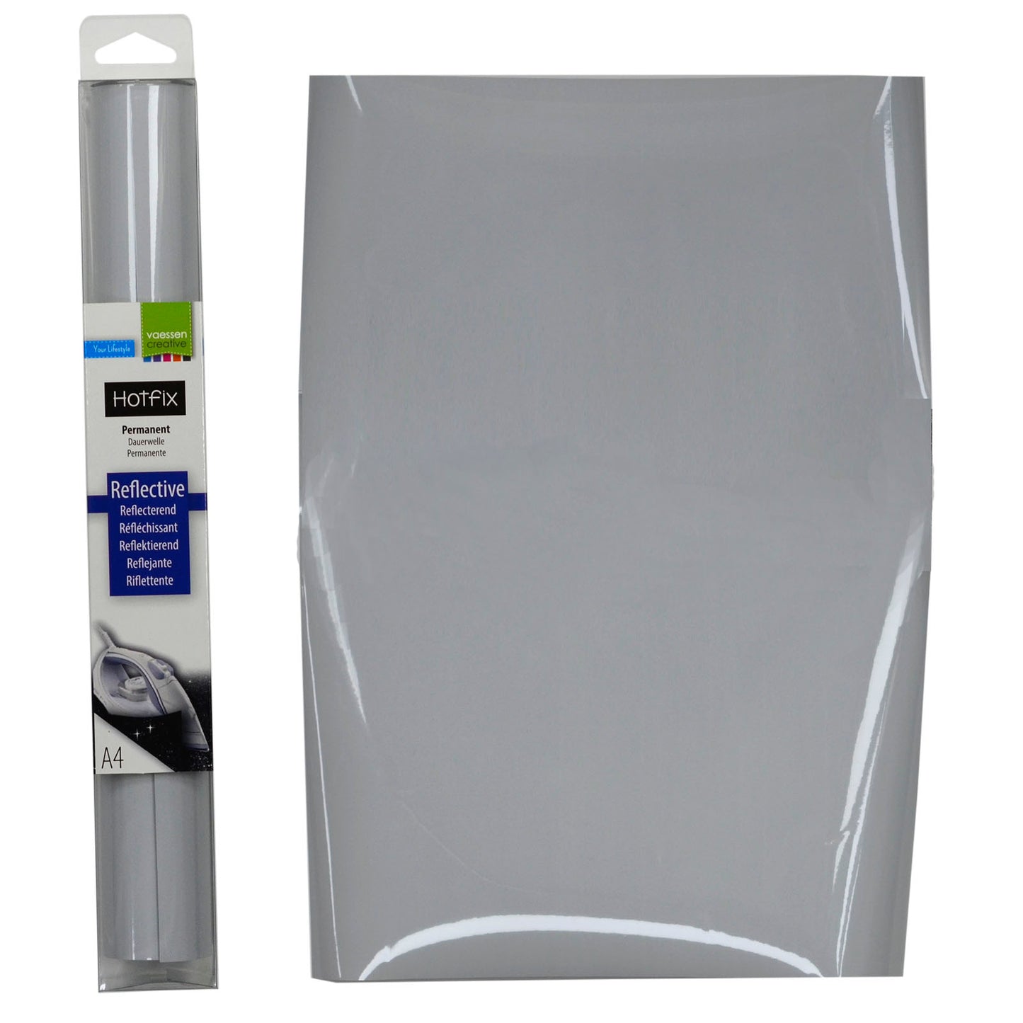 Vaessen Creative • Hotfix A4, reflektierendes Silber