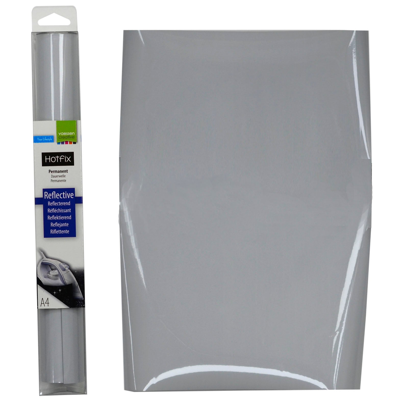 Vaessen Creative • Hotfix A4, reflektierendes Silber
