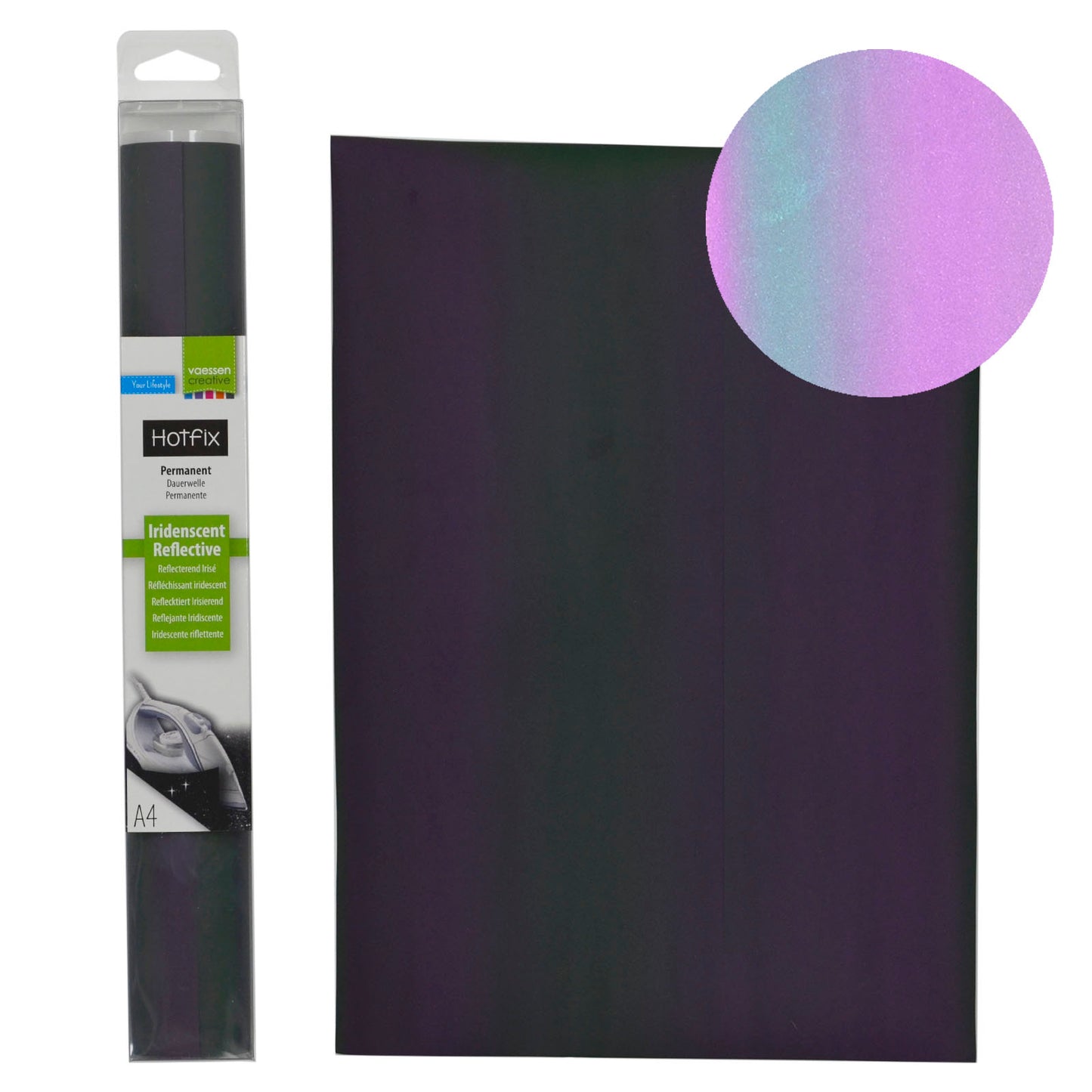 Vaessen Creative • Hotfix A4 schillernder reflektierender Regenbogen