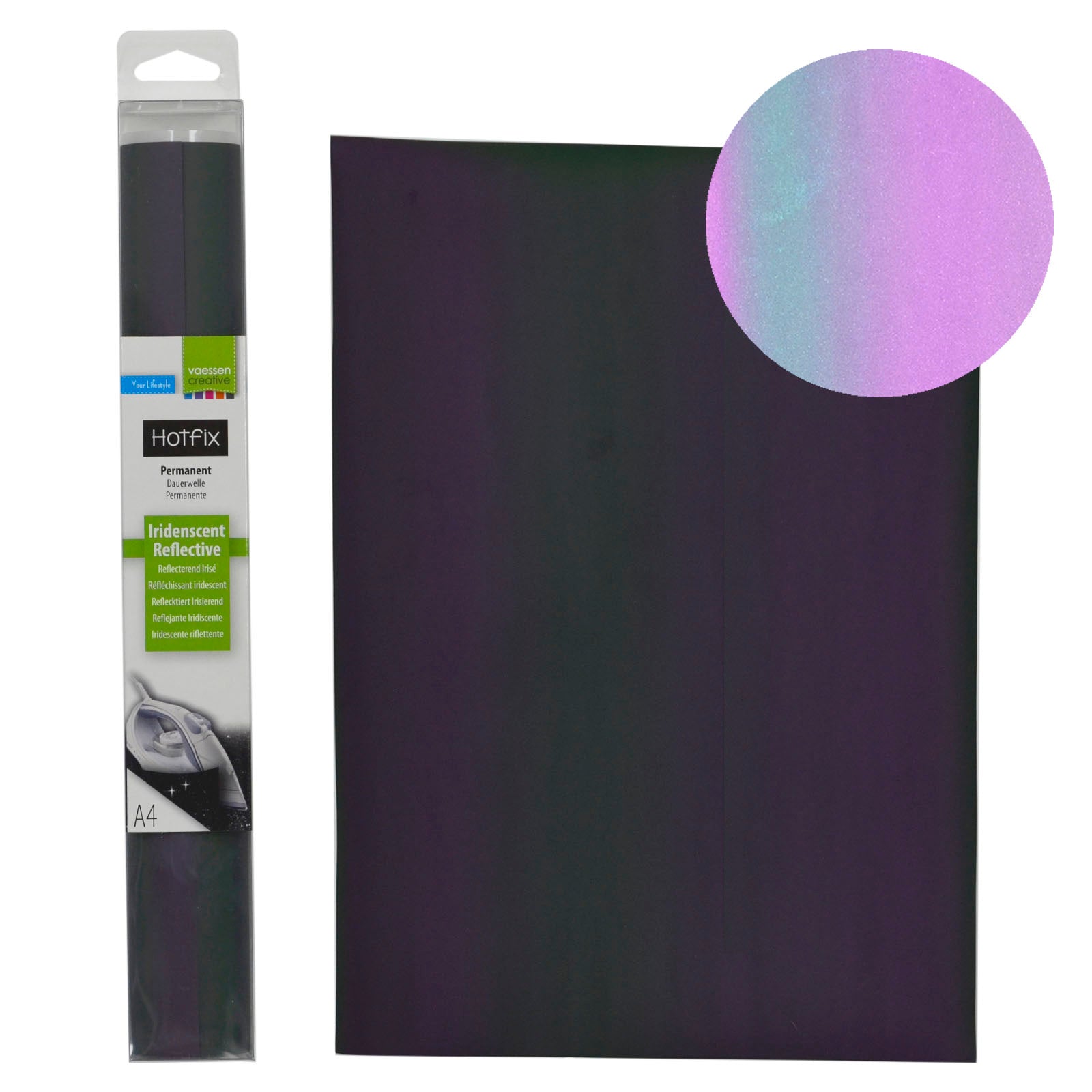 Vaessen Creative • Hotfix A4 schillernder reflektierender Regenbogen
