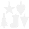 Creativ Company Weihnachtsschmuck, H: 23,5-26,5 cm, B: 15,5-20,5 cm, weiß, 100 Stück 1 Box