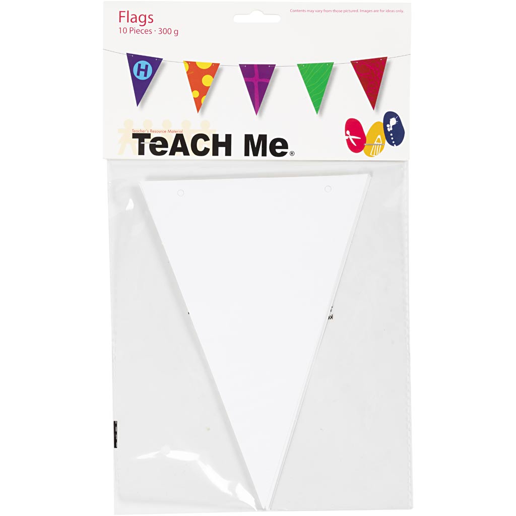 Creativ Firmenfahnen, H: 20 cm, B: 14,5 cm, 300 g, weiß, 10 Stück 1 Box