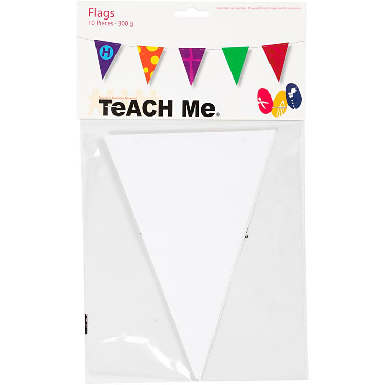 Creativ Firmenfahnen, H: 20 cm, B: 14,5 cm, 300 g, weiß, 10 Stück 1 Box
