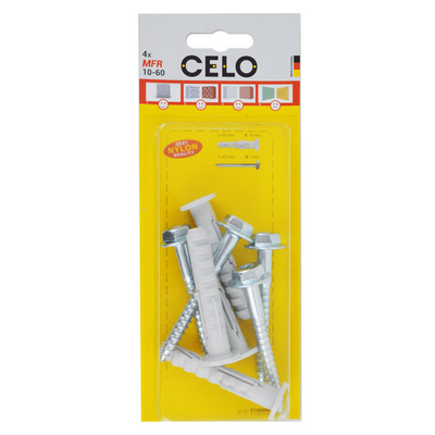 Celo 1067288 – Blister-Multifunktions-Rahmenstopfen mfr 10–60 fb ssks 4 Stk. | 5 Stück