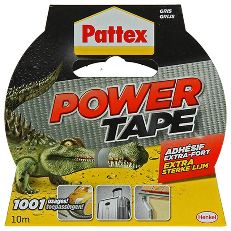 Pattex 1001839 - Powerband 10m grau sw | 6 Stück