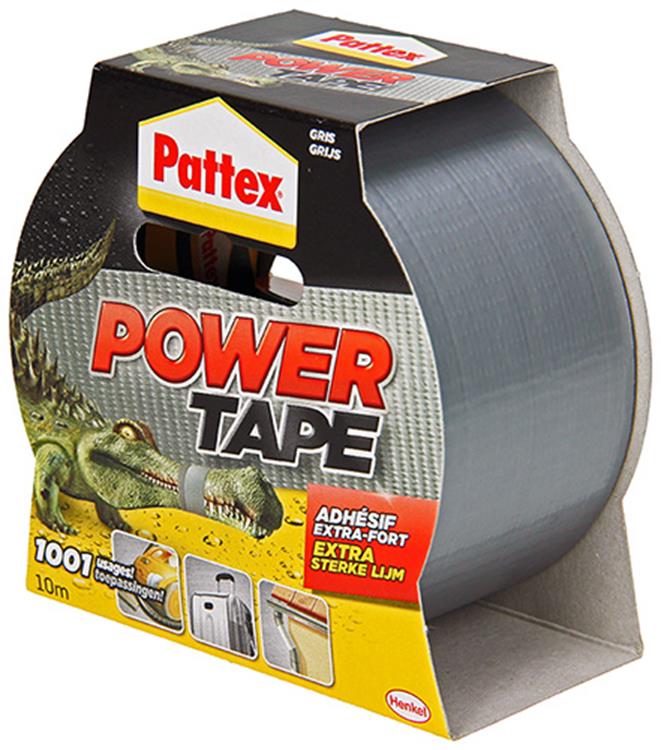 Pattex 1001839 - Powerband 10m grau sw | 6 Stück