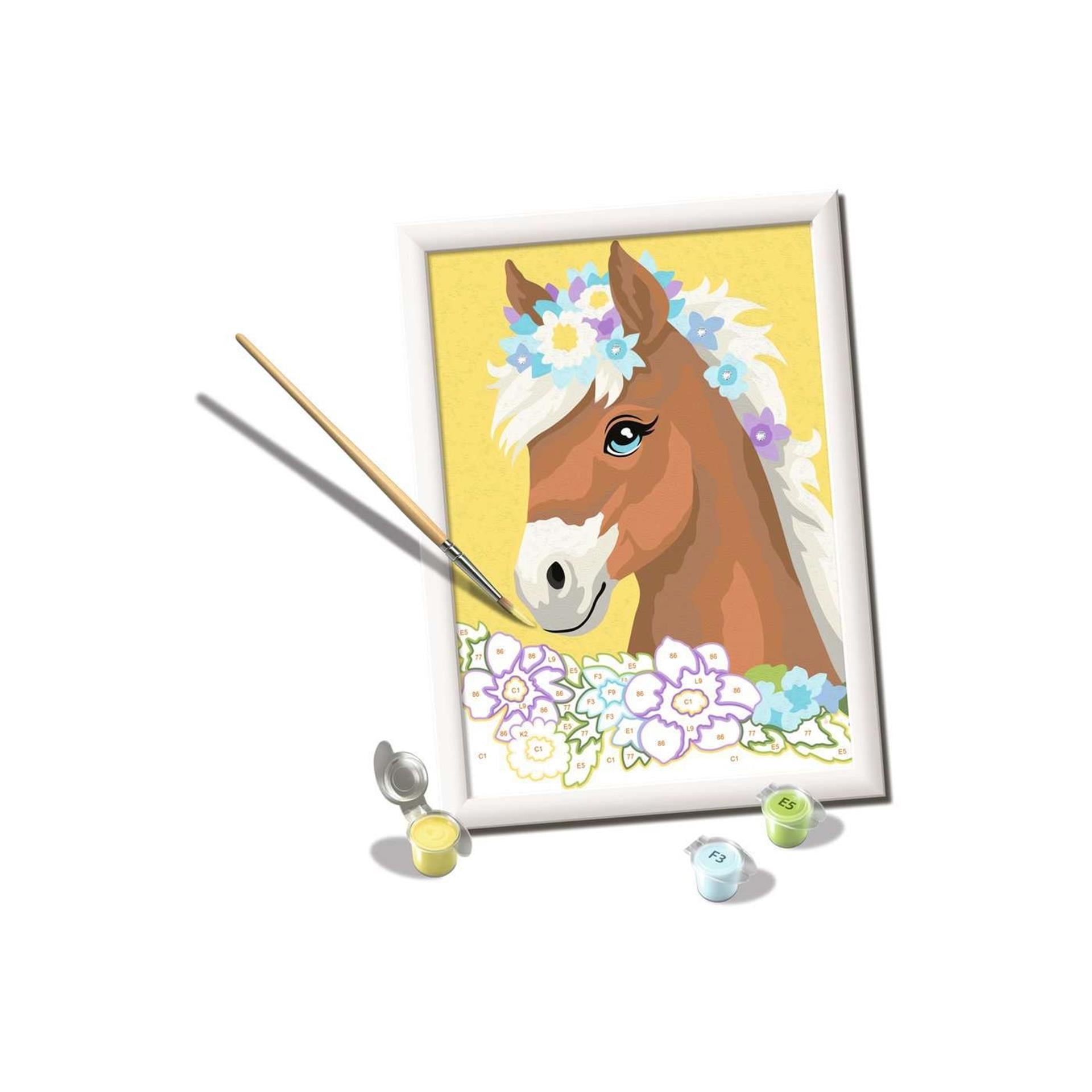 Ravensburger Creart Painting nach Nummer - Pferd mit Blumen