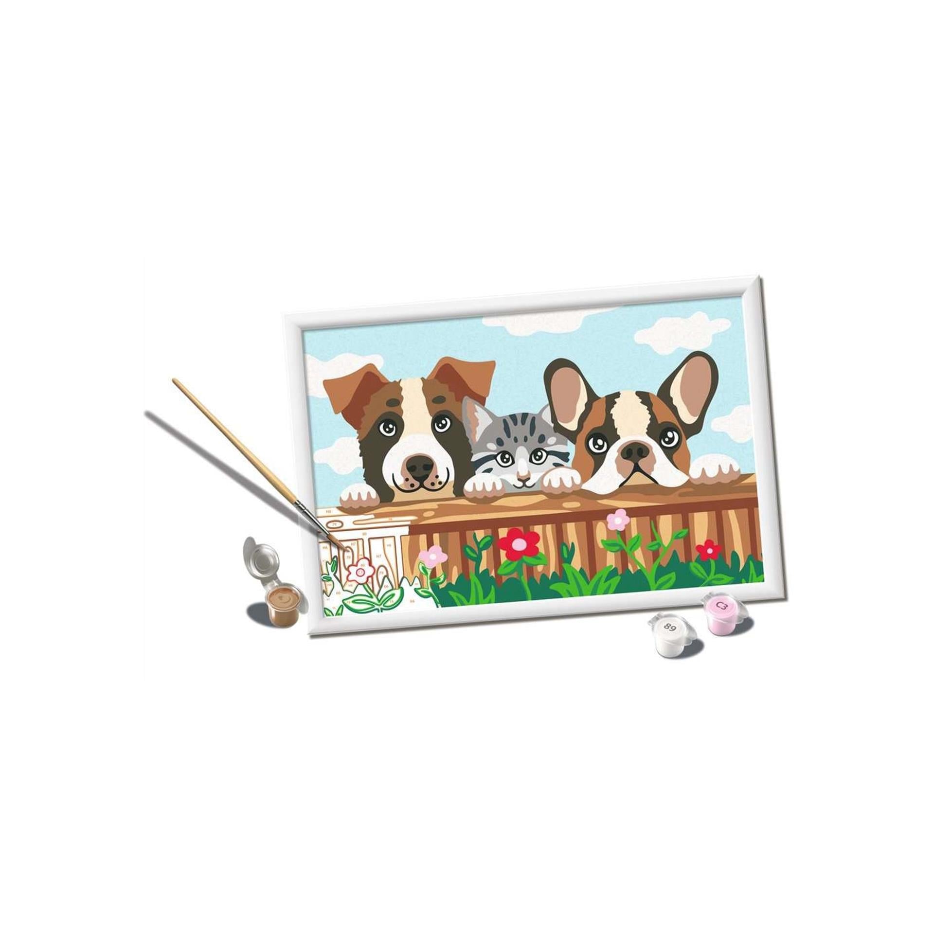 Ravensburger Creart Painting nach Nummer - Kat und Hunde