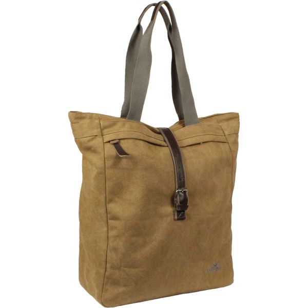 Greenlands Fahrradtasche Canvas Shopper 20 Liter 42 x 34 x 14 cm camel braun