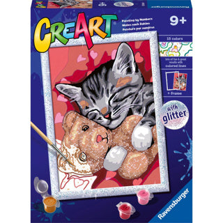 Ravensburger Kreart Gemälde auf Nummer friedliches Kätzchen