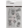 Creativ Company Silikonstempel, Insekten, Blatt 11x15,5 cm, 1 Blatt