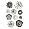 Kreativfirma Silikon stempelt Blumen, 1 Blatt