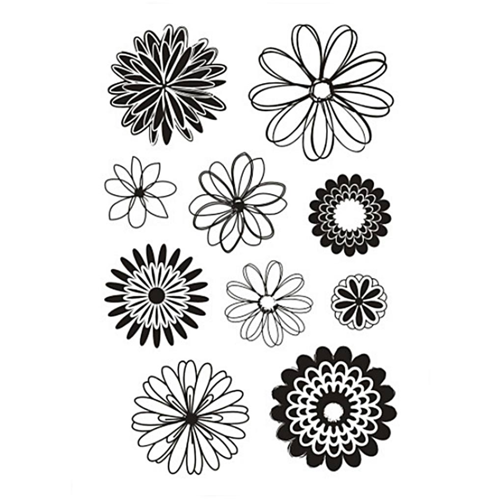 Kreativfirma Silikon stempelt Blumen, 1 Blatt
