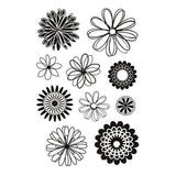 Kreativfirma Silikon stempelt Blumen, 1 Blatt - afbeelding 1