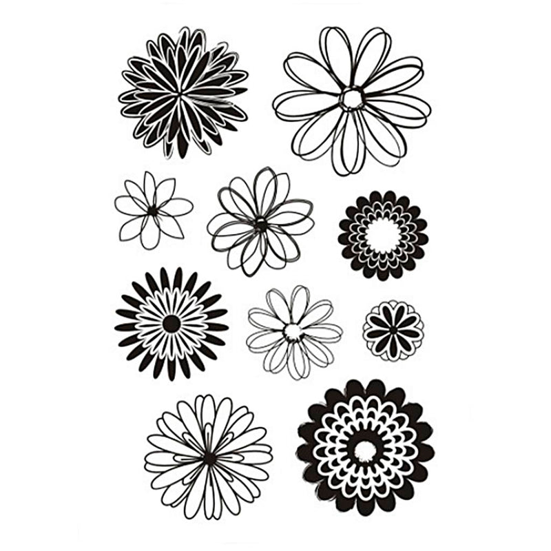 Kreativfirma Silikon stempelt Blumen, 1 Blatt