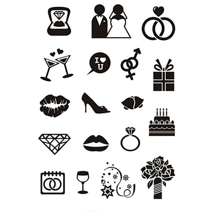 Creativ Company Silikonstempel, Hochzeit, Blatt 11x15,5 cm, 1 Blatt